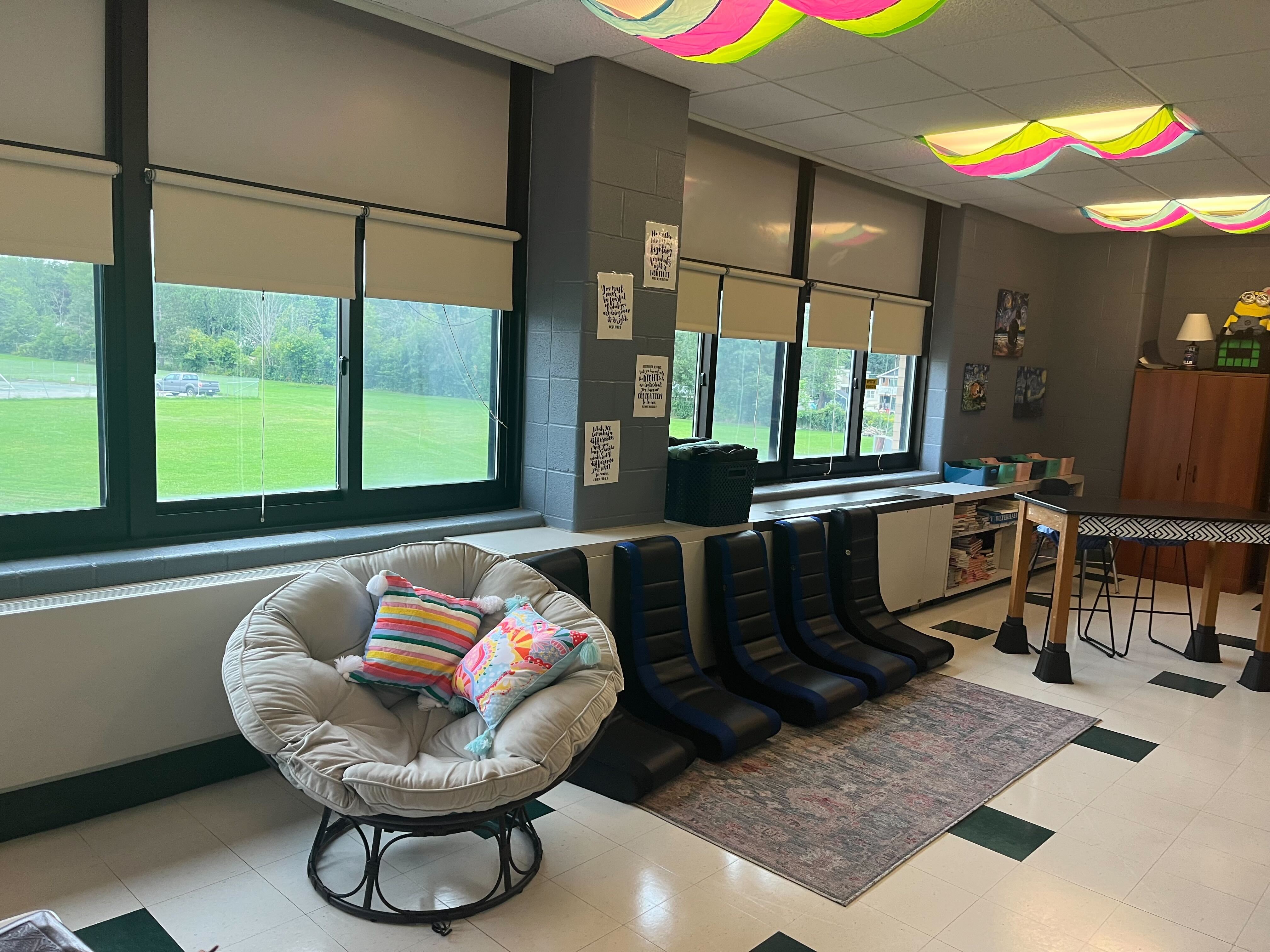 flexible seating in Amber's classroom