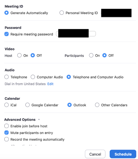 zoom privacy settings demonstration